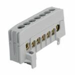 Pollmann Sorkapocssín 63A szürke érintésvédett 1P csavaros 7csatl. /16mm2 kalapsínre A7-F2 Pollmann - 2020268