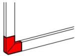 Legrand Parapetcsatorna L-idom 80x35/50-hez emelkedő/süllyedő 90° fényesfehér műanyag DLP LEGRAND - 010767
