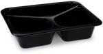 WIMEX Menütál (PP) Reware Lunch újrafelhasználható 3 részes fekete 227 x 178 x 49 mm [20 db]