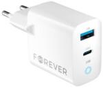 Forever Töltő a Forever TC-06-20AC PD QC-hez 1x USB-C 1x USB 20W fehér GSM171394