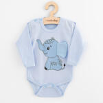 NEW BABY Baba hosszú ujjú body New Baby Happy Elephant blue (56482)