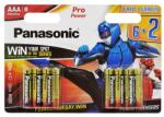 Panasonic pro power tartós elem (aaa, lr03ppg/8bw, 1.5v, alkáli) 8db / csomag (LR03PPG/8BW-6+2F-PR) - rufusz