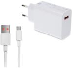 Xiaomi hálózati töltő usb aljzat (33w, pd gyorstöltő + type-c kábel) fehér (MDY-14-EL + TYPE-C)
