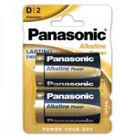 Panasonic tartós elem (lr20, 1.5v, alkáli) 2db /csomag (LR20APB-2BP) - rufusz