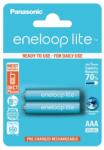 Panasonic Eneloop Lite ceruza akkumulátor (2 db, 550 mAh, Ni-MH, AAA) (BK-4LCCE/2BE)