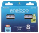 Panasonic Eneloop akkumulátor (8 db, 2000 mAh, Ni-MH, AA) (BK-3MCDE/8BE)