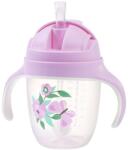 BabyOno Неразливаща се чаша със сламка Babyono - Be Active, 240 ml, Pink (5901435415047)