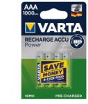 Somogyi Elektronic VARTA 5703 akkumulátor AAA, NiMH akkumulátor, mini ceruza, 1000 mAh kapacitás, RTU - feltöltött és használatra kész, 4 db/csomag (5703)