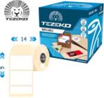 Tezeko 14 mm x 9 mm Műanyag Tekercses etikett címke Fehér ( 2000 címke/tekercs ) (M0140000900-002)