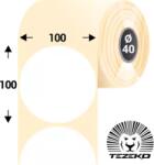 Tezeko 100 mm x 100 mm Papír Tekercses etikett címke Fehér ( 500 címke/tekercs ) (P1000010000-030)