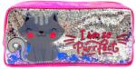 S-Cool Penar etui cu paiete S-COOL SC2585, Motiv I am so purrfect (SC2585) Penar