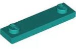 LEGO® 41740c39 - LEGO sötét türkiz lap 1 x 4 méretű, 2 bütyökkel, peremmel (41740c39)