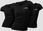 GymBeam Women‘s Basic T-Shirt 3pack Black - GymBeam XL - 3pack