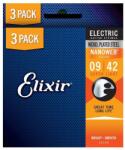 Elixir 16540 Nanoweb elektromos gitárhúrkészlet 3db, 009-042