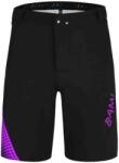 Monton Rövid kerékpáros nadrág kantár nélkül - BAM MTB - fekete/lila