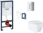 GROHE Rapid SL - Készlet fali beépítéshez, WC ülőke, SoftClose ülőke, Skate Cosmopolitan gombok és bedobható tabletta készlet, króm SANI11BB2139 (SANI11BB2139)