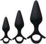 SESSO Set dildo Anal Ring Plug 3pcs Black Dildo