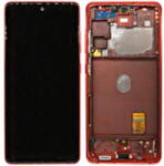 Samsung GH82-24214F Gyári Samsung Galaxy S20 FE 5G OLED kijelző érintővel Piros kerettel előlap (GH82-24214F)