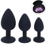 SESSO Set dildo Black Silicone Purple Diamond Dildo