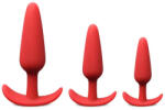 SESSO Set dildo Silicone Plugs 3pcs Red Dildo