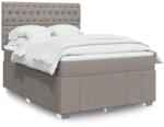 vidaXL tópszínű szövet rugós ágy matraccal 140 x 190 cm (3291674)