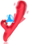 SESSO Vibrator Suck and Flap Red Vibrator