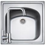 DONAU DE - 131+SAP4-B090 - Donau 131 rozsdamentes mosogató 440X440 + ZEGOR rozsdamentes magas szögletes konyhai csaptelep szett (DE - 131+SAP4-B090)