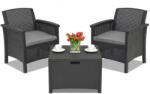 BICA Venezia Terrace Box 2 Bica antracit technorattán kerti bútorok, ládával (BCVENTERANTbox)