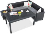 BICA Tech rattan sarok kerti asztallal Nebraska Comida 5 antracit Bica (BCNEBCOMANT)