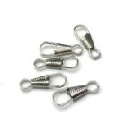  Gyöngy alkatrész- karabíner 25mm ezüst 5db/csomag