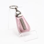 Lewitzky metál rózsaszín swarovski köves kulcstartó