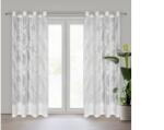 EUROFIRANY Linnea jacquard mintás modern fehér függöny Fehér 140x250 cm