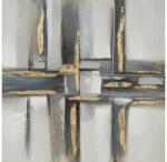 EUROFIRANY Absztrakt festmény 594 Acélszürke/arany 60x60 cm