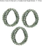  Bratara 3 Wrap Tip Mala Cuart cu Turmalina Verde Margele Rotunde - 7 - 7, 9 mm - concepttropic - 89,00 RON