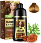 NOVA KISS Sampon Premium 3 in 1 pentru Colorarea Parului, Anti Cadere, Regenerare cu Ghimbir si Ginseng, 500 ml, 2 Brown (Saten)