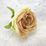  Megarózsa fej - vintage barna - virágdekorációhoz és koszorúhoz