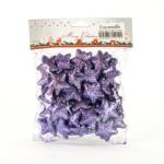  Polisztirol csillag nagy csillámos - VILÁGOSLILA - kosarbolt