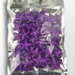  Polisztirol csillag nagy csillámos - SÖTÉTLILA