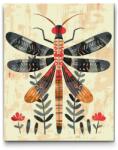  Festés számok szerint - Északi népművészet - Szitakötő Méret: 40x50cm, Keretezés: Kartonlemezen