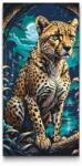  Festés számok szerint - Fenséges leopárd Méret: 40x80cm, Keretezés: Keret nélkül (csak a vászon)