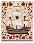  Festés számok szerint - Északi népművészet - Hajó Méret: 30x40cm, Keretezés: Műanyagtáblával