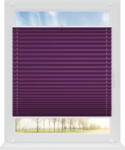 RENA Jaluzele plisate non-invazive cu cârligi violet : Înălțime (cm) - 150, Lățime (cm) - 142 (PKLBIKLFIO/142/150)