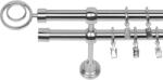 RENA Galerie dublă metalică diametru 19 efect de oțel Orbio : Lățime galerii (cm) - 320 (REN-KAR-EST-ORB-PDW-320) Suport draperie