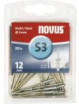 NOVUS Pop-nituri Novus Ø3x12 mm oțel/oțel, pachet 20 bucăți (HobH4277349) Cleste