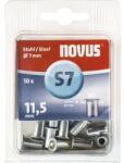 NOVUS Nituri cu filet tip piuliță cu guler Novus M5 Ø7x11, 5 mm, oțel, pachet 10 bucăți (HobH4277359) Cleste