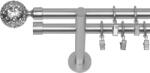 RENA GALERIE METAL CROM MAT DUBLĂ 19 MM MOON : Lățime galerii (cm) - 120 (REN-NOW-CHT-KAZ-PDW-120) Suport draperie