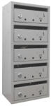 Hobbytools. ro Cutie postala modulara 1x5, 250 x 160 x 540 mm, 5 compartimente, cu yale individuale (C879)