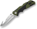 Buck Knives SUA Briceag de vanatoare Buck Pursuit Large 0660GRG-B cu carlig, otel 420HC, maner Versaflex verde, Lockback (0660GRG-B)