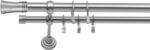 RENA GALERIE METAL CROM MAT DUBLĂ 25 MM DUNCAN : Lățime galerii (cm) - 340 (REN-K25-CHT-DUN-PDW-340) Suport draperie