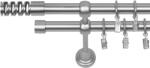 RENA Galerie dublă metalică diametru 19 crom mat Jewel : Lățime galerii (cm) - 180 (REN-KAR-CHT-JEW-PDW-180) Suport draperie